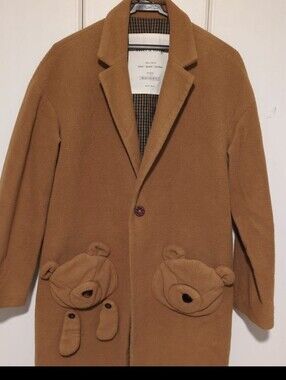 Brown Teddy Bear Pocket Jacket  From Japan ☆